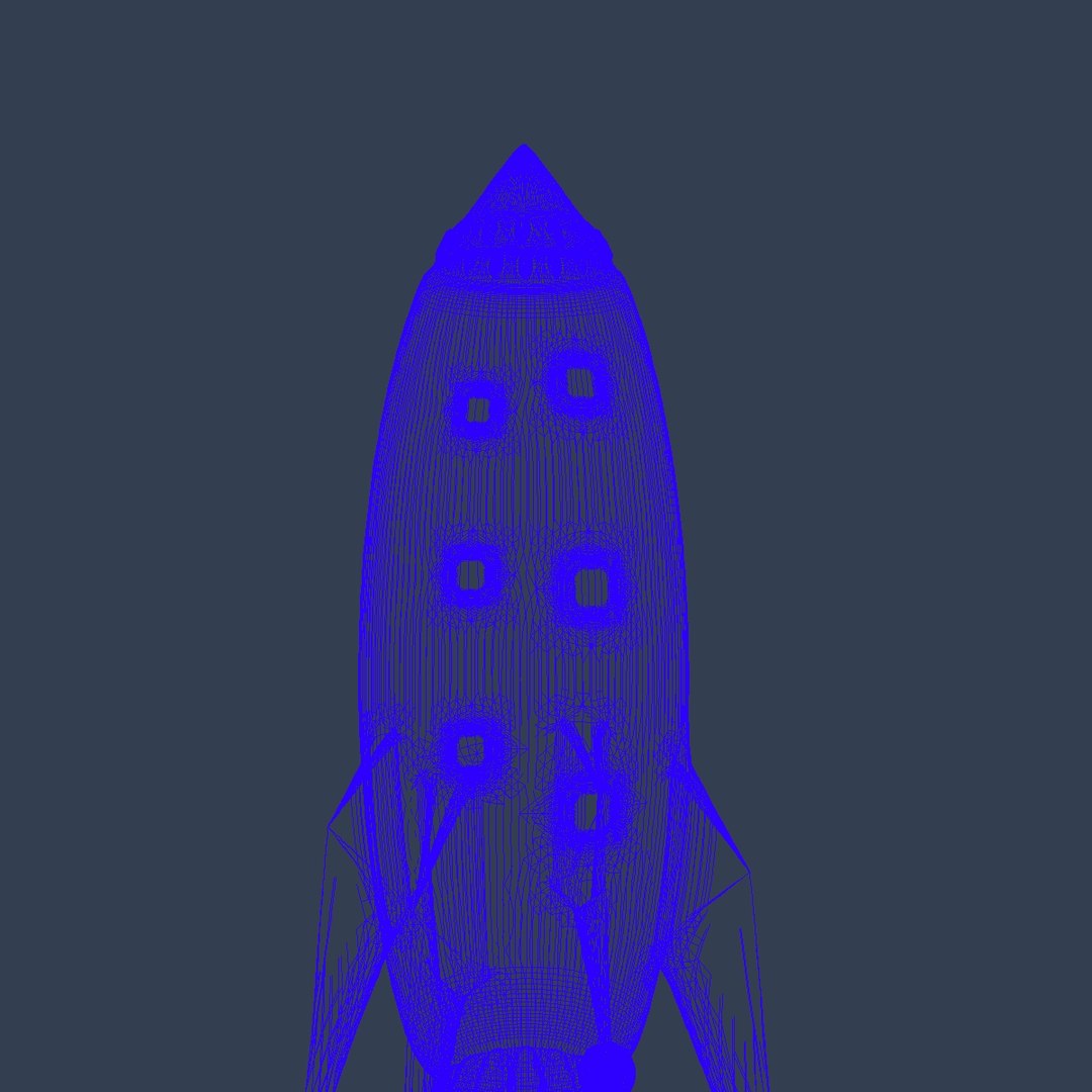 Free Toy Rocketship 3d Model