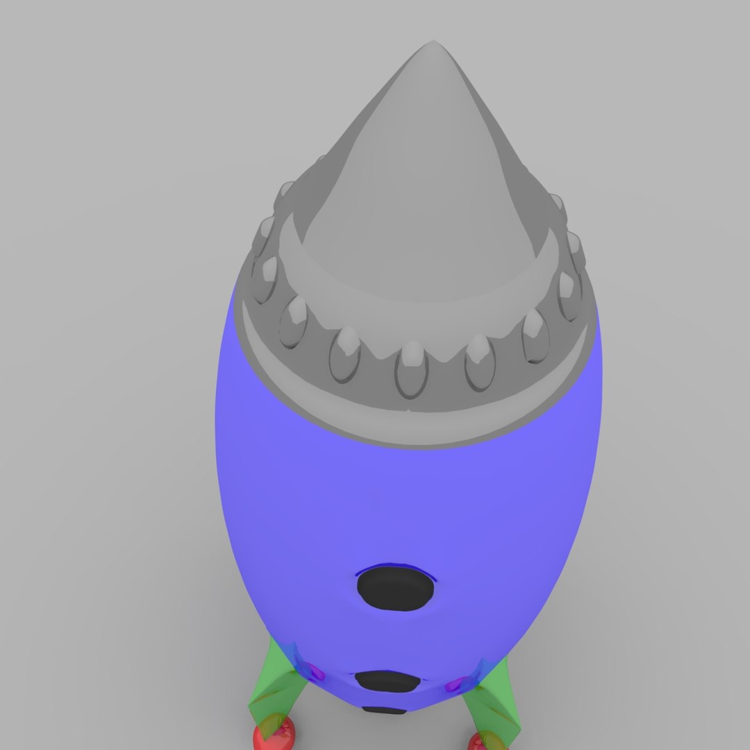 Free Toy Rocketship 3d Model