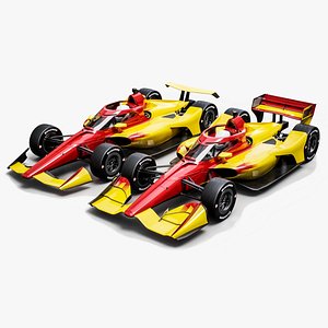 3D Dallara DW12 UAK-18 2025 Race Livery Cars Collection model