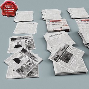 3d model newspapers modelled