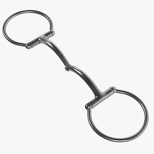 Curved jointed snaffle horse bit