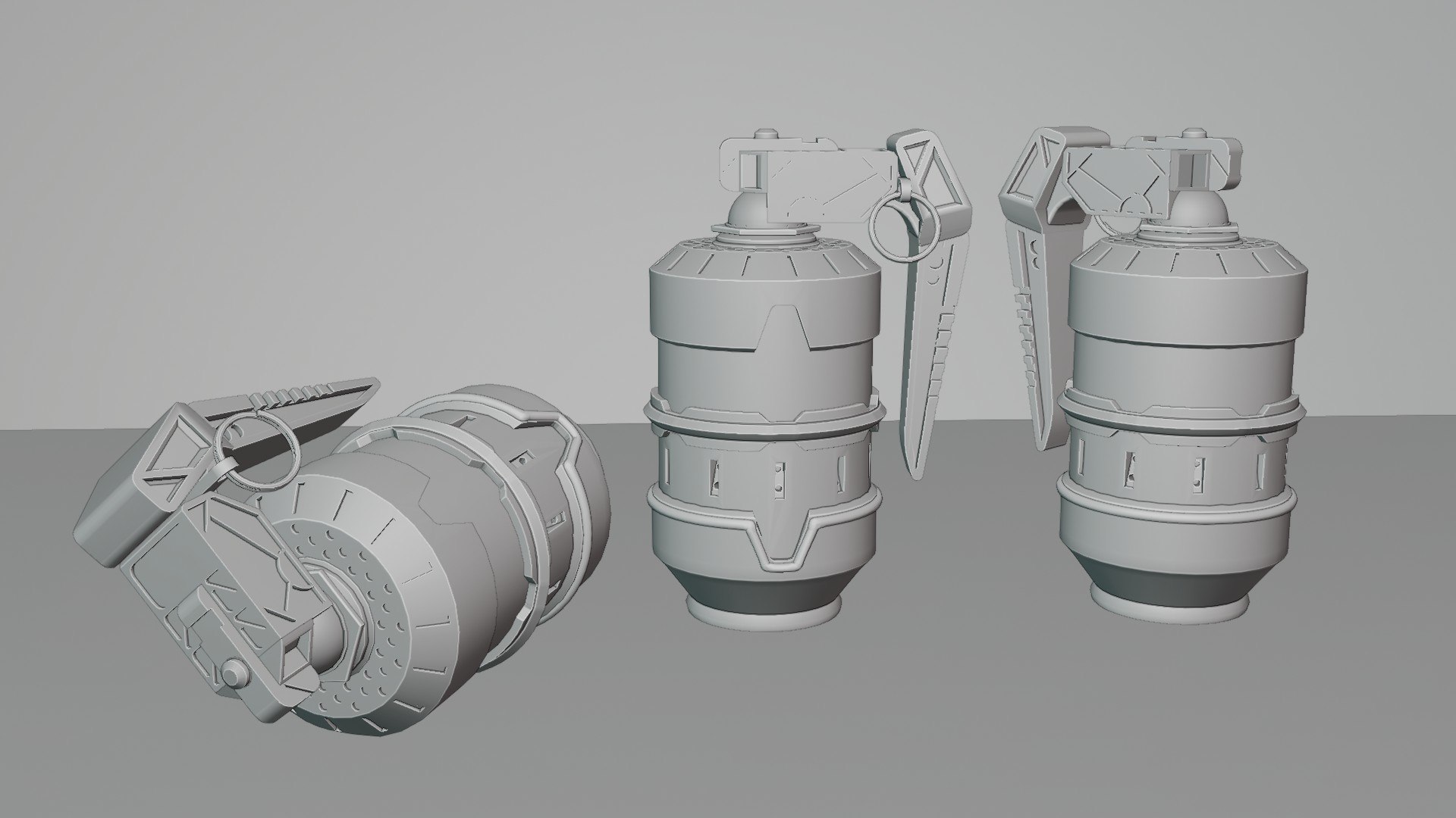 3D Sci-Fi Grenade Low-poly 3D Model - TurboSquid 1927818