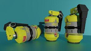 Sci-Fi Grenade Low-poly 3D model