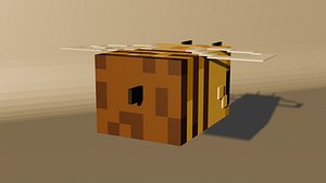 3D Abeja Minecraft Fan Art