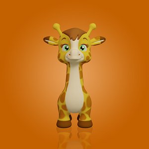 cartoon giraffe 3D