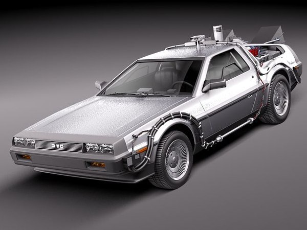 delorean dmc-12 sport future 3d 3ds