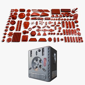 100 Hard Surface Booleans-Inserts-Cuts Pack For Plasticity  Blender