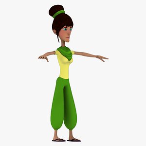 3d model mediterranean girl