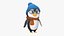 Pingouin stylisé en 3D avec tenue d'hiver
