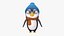 Pingouin stylisé en 3D avec tenue d'hiver