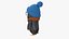 Pingouin stylisé en 3D avec tenue d'hiver