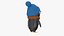Pingouin stylisé en 3D avec tenue d'hiver
