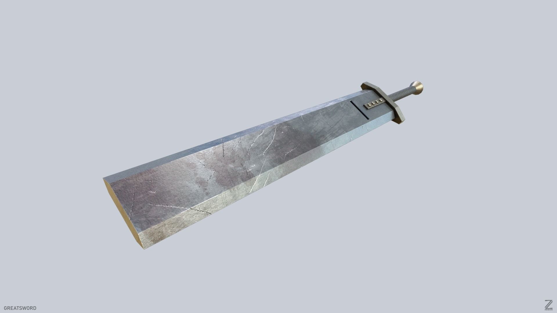 3D Greatsword Model - TurboSquid 2388072