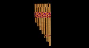 3D model flauta pan