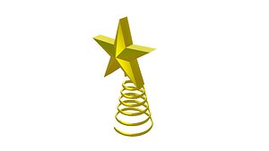 CHRISTMAS STAR Christmas Tree Topper 3D