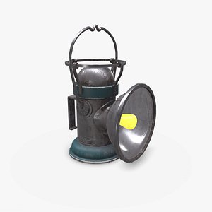 3D Old Vintage Hanging Portable Lamp Low-poly PBR model