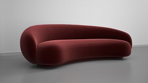 Red Velvet Sofa