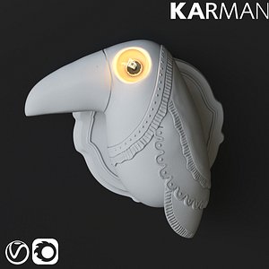 3D karman cubano wall lamp model