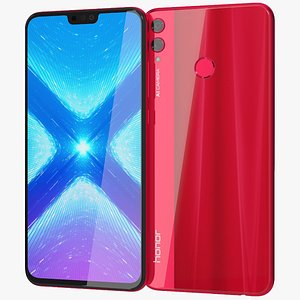 3D realistic honor 8x red