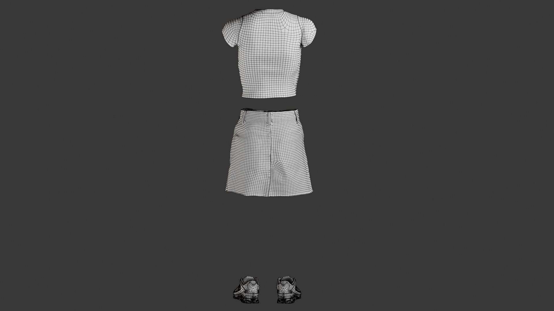 realistic skirt tshirt sneakers 3D https://p.turbosquid.com/ts-thumb/qT/Pb8E0P/anYPs0vJ/_view290037/jpg/1586805959/1920x1080/fit_q87/92a5e94033c054a6c836b52156429290eec33af6/_view290037.jpg