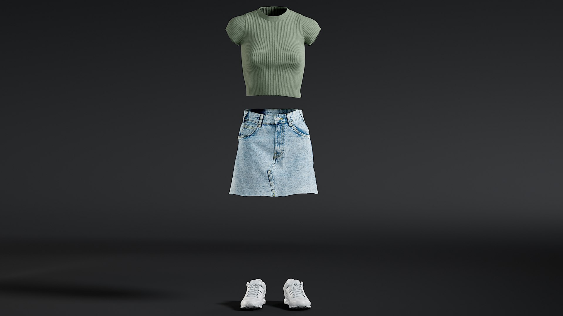 realistic skirt tshirt sneakers 3D https://p.turbosquid.com/ts-thumb/qT/Pb8E0P/jYe90HAB/_view070000/jpg/1586805756/1920x1080/fit_q87/18118776f01d64718e709ef0a2c0e278ba2fa110/_view070000.jpg