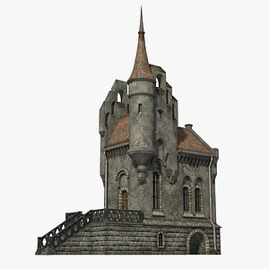 gothic house build 3d model