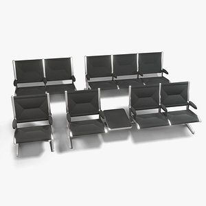 Airport Seatings Chairs - 004 3D model