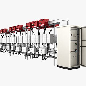 3D Solar Inverter Room model