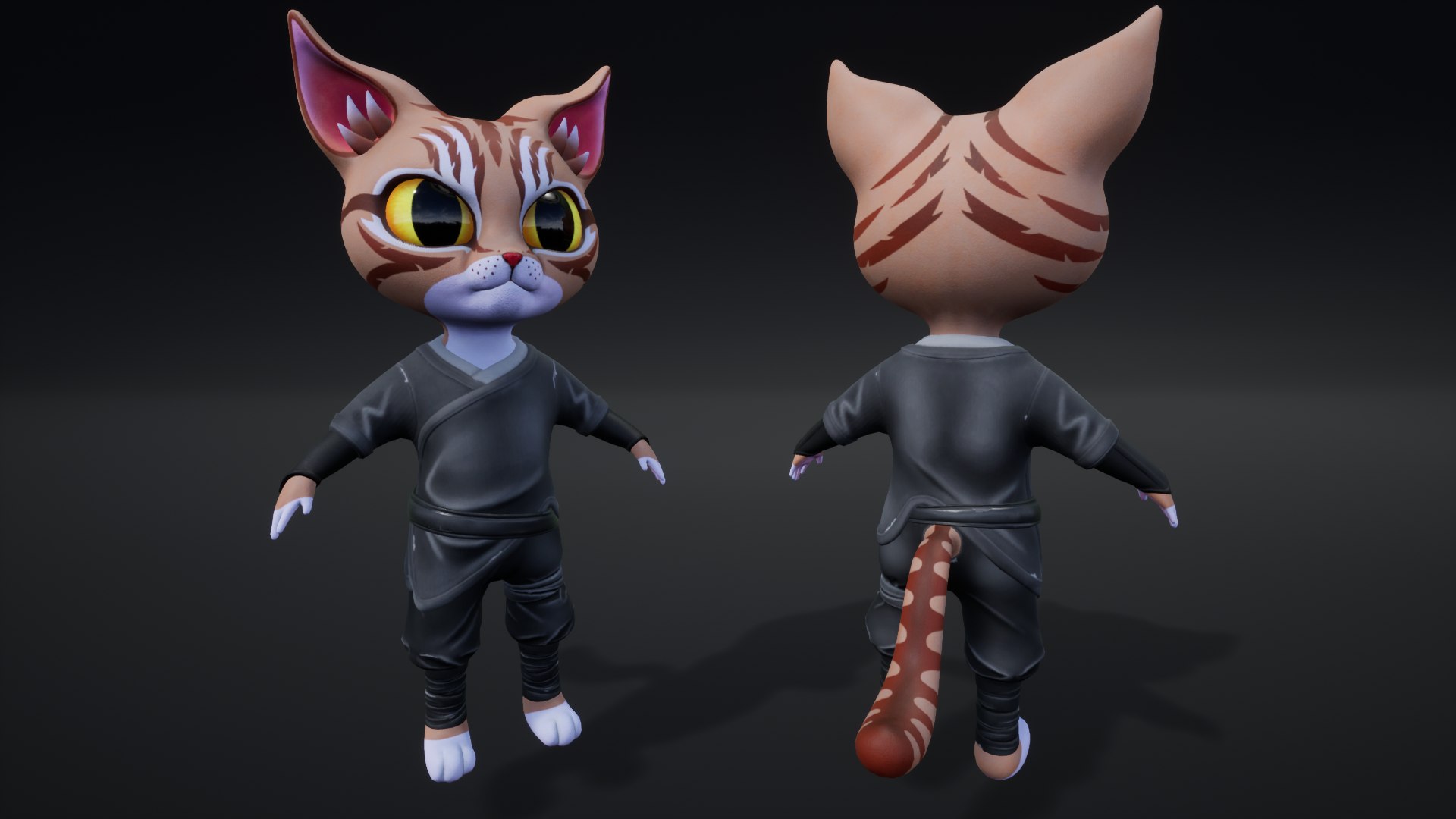 Cat Ninja 004 3D Model - TurboSquid 2379895