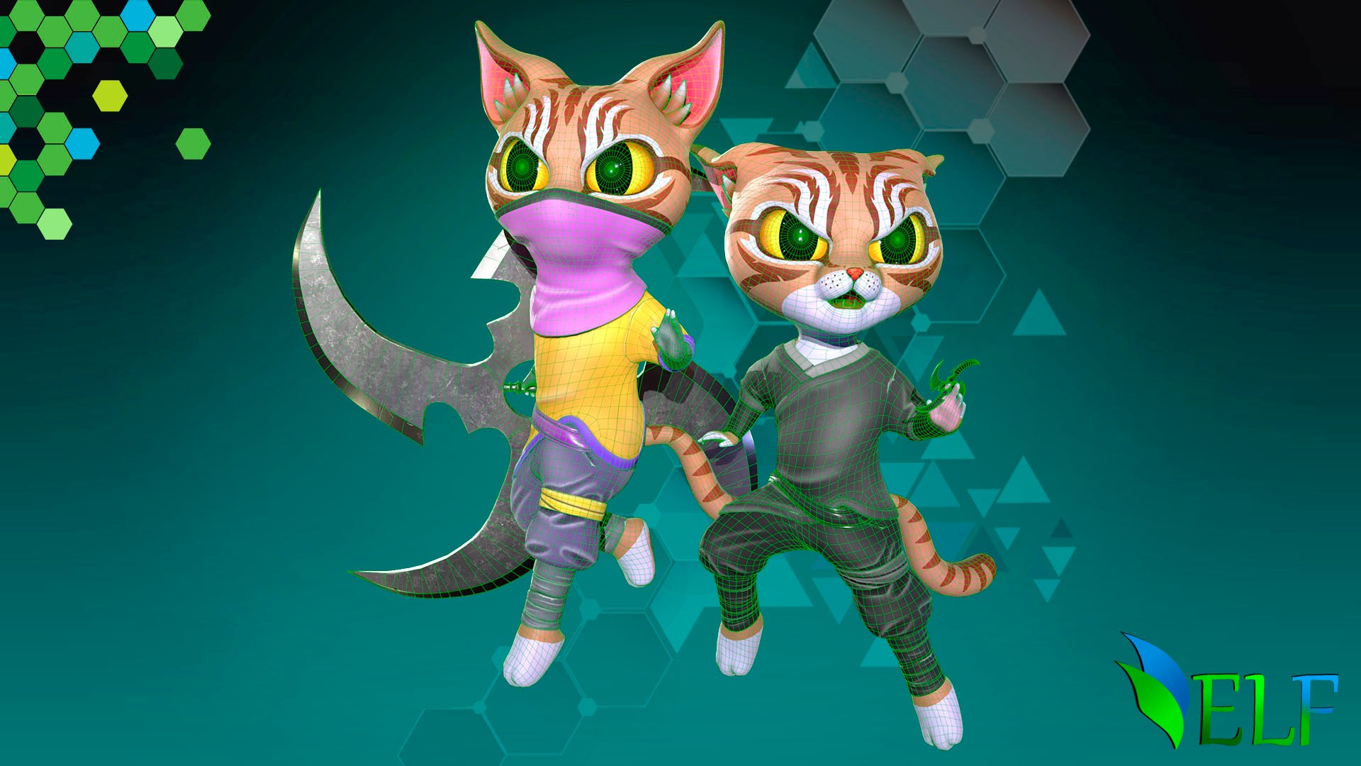 Cat Ninja 004 3D Model - TurboSquid 2379895