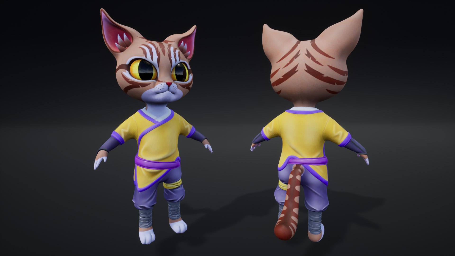 Cat Ninja 004 3D Model - TurboSquid 2379895