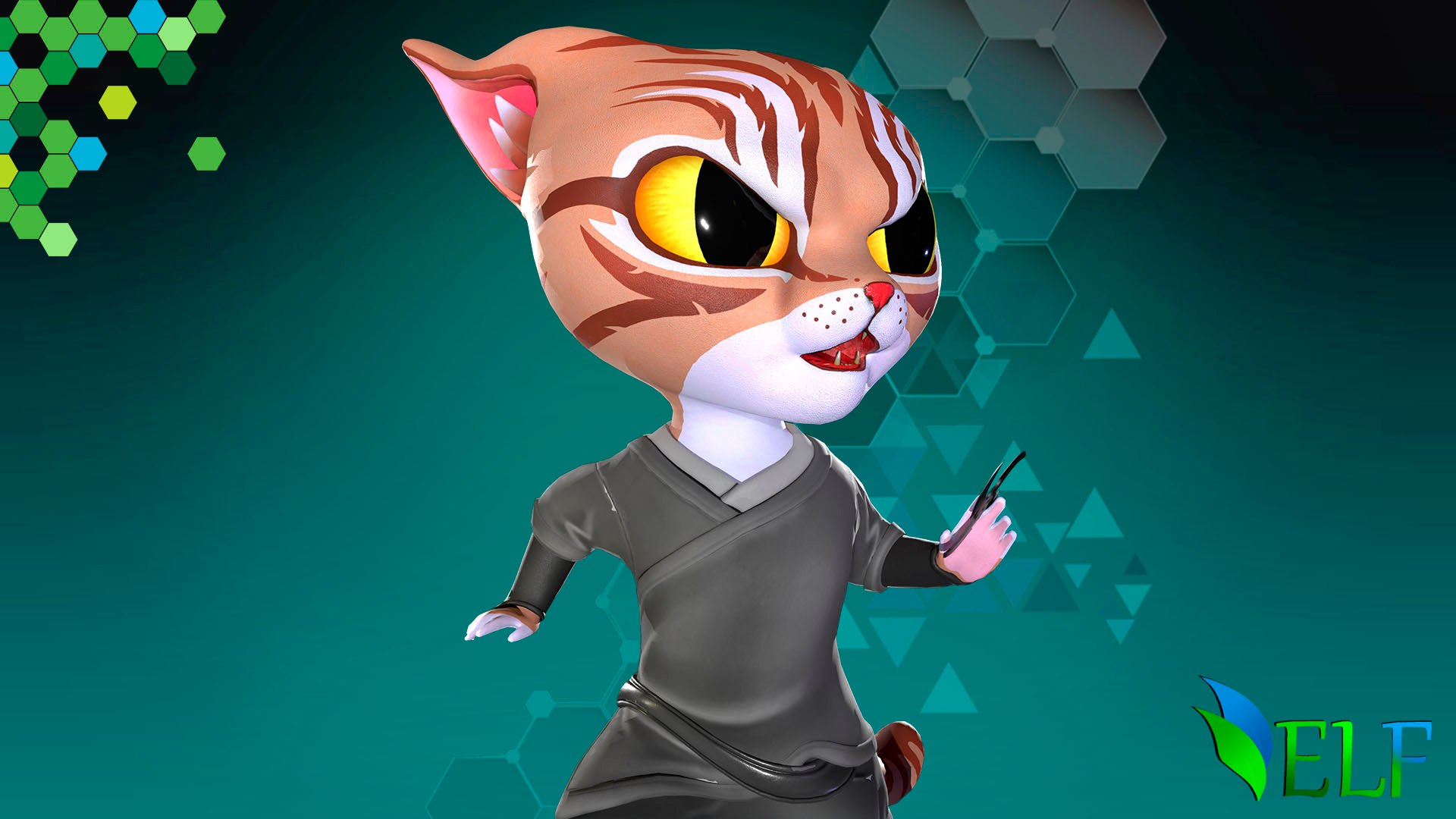 Cat Ninja 004 3D Model - TurboSquid 2379895
