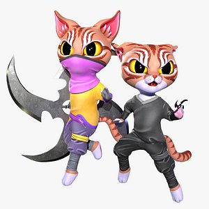 Cat Ninja 004 3D model