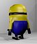 low-poly minion 3d model