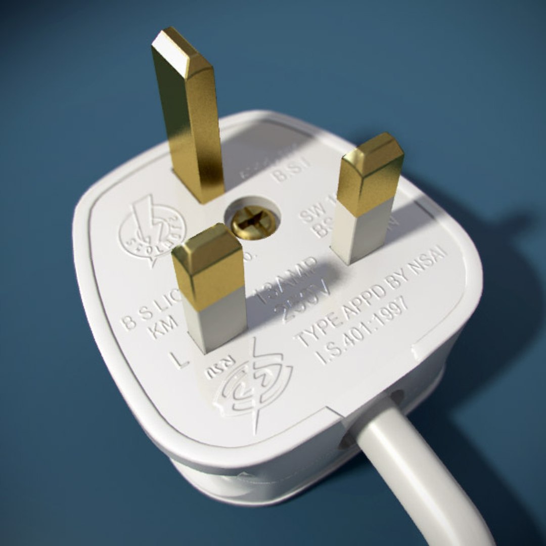 British Electrical Plug 3d Model