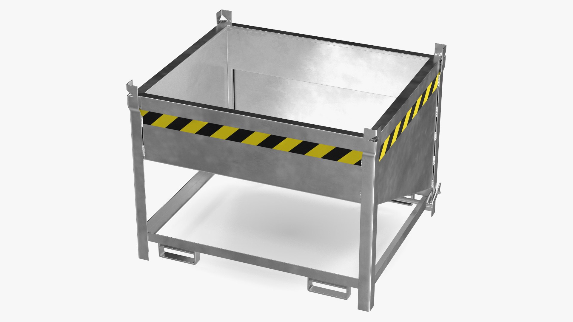 Bulk Material Silo Container with Front Flap 3D model preview