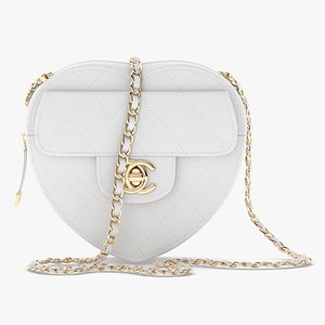 3D model Chanel Clutch Bag White VR / AR / low-poly