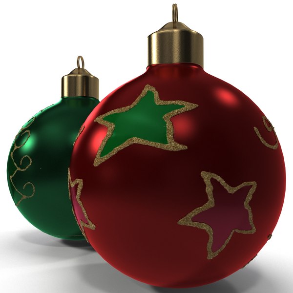 christmas ornament balls obj