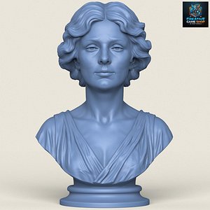 Isadora Duncan Bust Print Ready 3D Model 3D model
