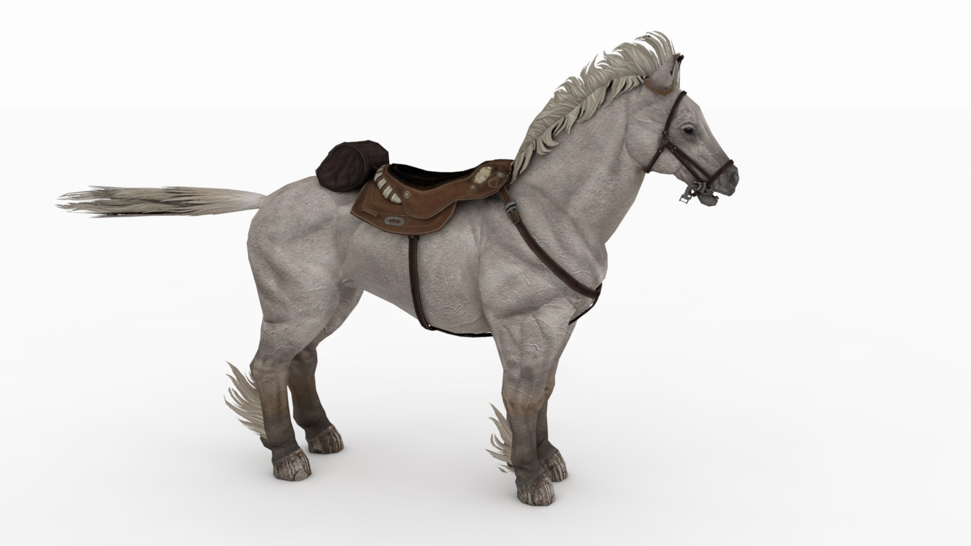 Saddled Horse 3D - TurboSquid 1839473