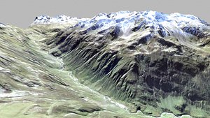 Mountain landscape Gemsstock Swiss Alps