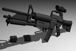 3d model m4 assualt rifle