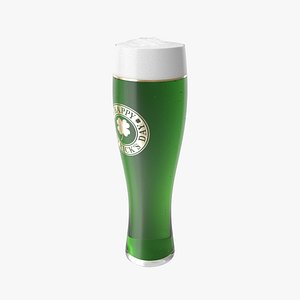Green beer Saint Patricks Day concept 3D