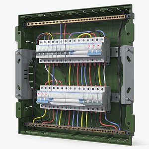 Recessed Electrical Panel with Circuit Breakers model