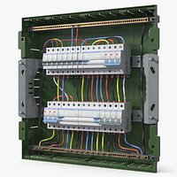 Recessed Electrical Panel with Circuit Breakers