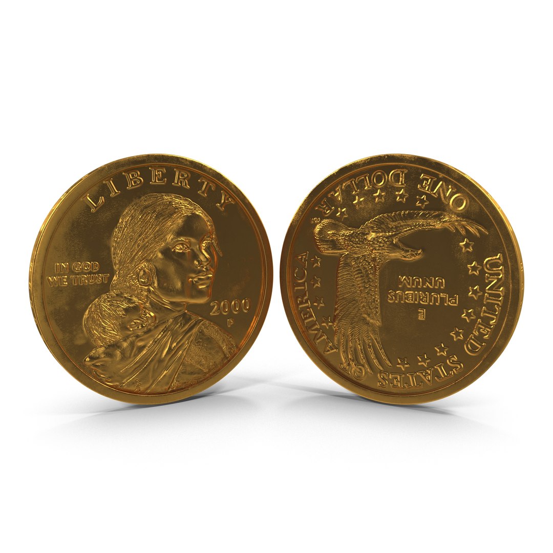 US Sacagawea Dollar 3D model preview