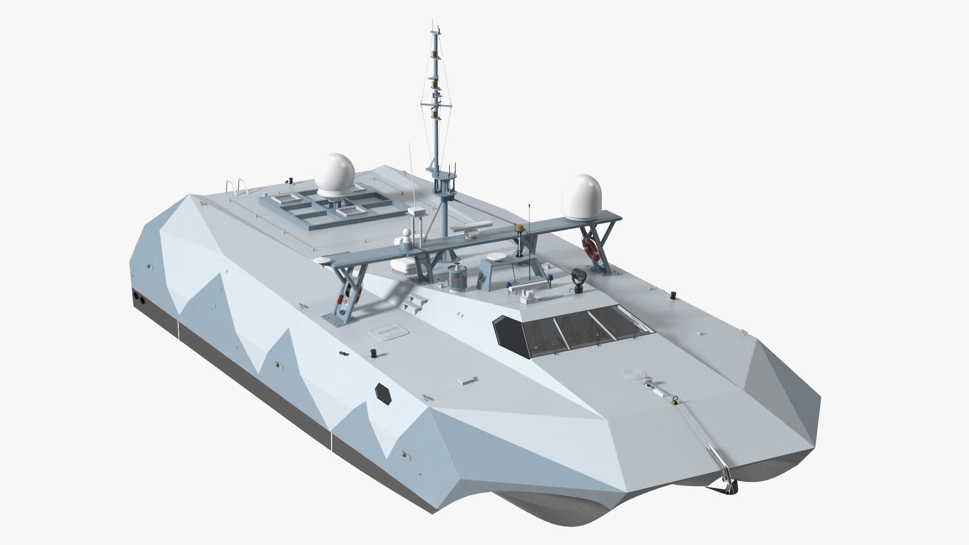 M80 Stiletto Stealth Naval Ship Rigged for Cinema 4D 3D model preview