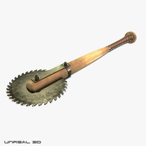 obj apocalyptic saw blade bat