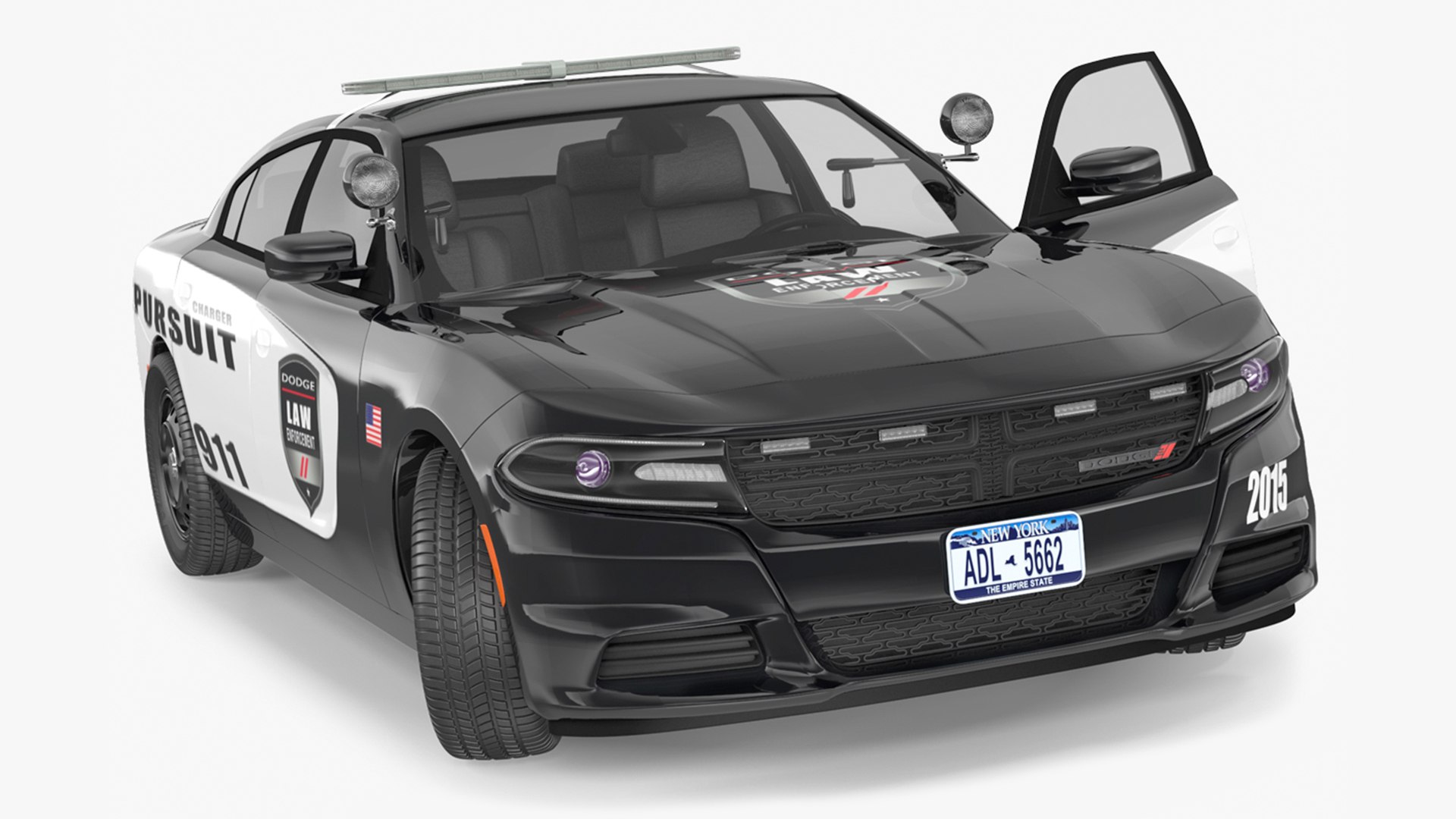 Dodge Charger Pursuit 2015 Rigged 3D model preview