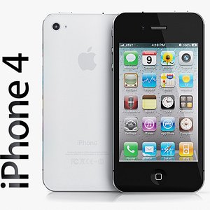 copy iphone 4 black 3d model
